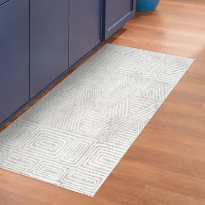 שטיח פי וי סי למטבח בעיצוב מינימליסטי גיאומטרי