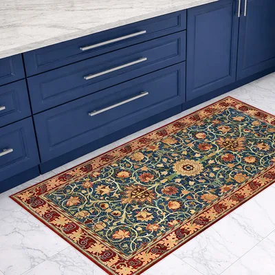 שטיח פי וי סי למטבח בעיצוב שטיח פרסי אוריינטלי בסגנון William Morris