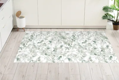 שטיח PVC עמיד למים למטבח בסגנון בוטני מודרני