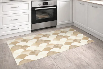 שטיח PVC למטבח בגווני בז’ דגם סהרה