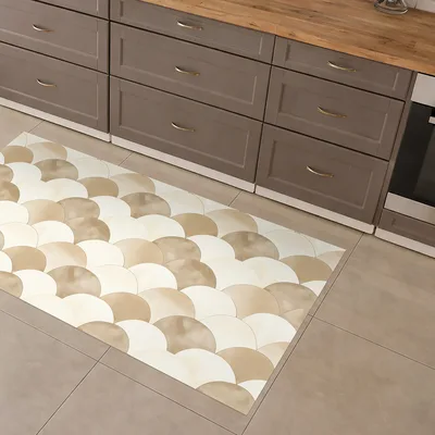 שטיח PVC למטבח בגווני בז’ דגם סהרה
