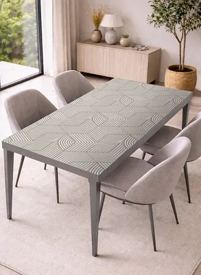 מפת שולחן PVC גיאומטרית תלת מימד