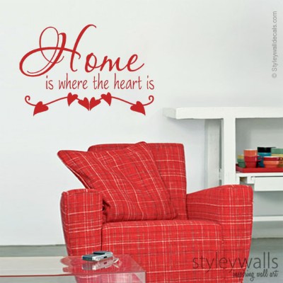 מדבקות קיר Home where the heart is
