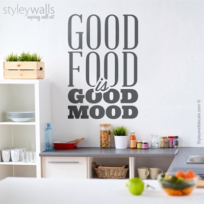 מדבקת קיר Good Food Good Mood