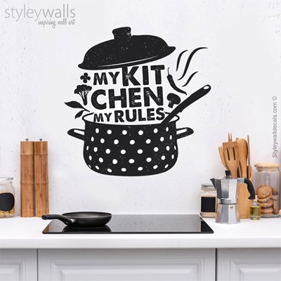 מדבקת קיר My Kitchen My Rules