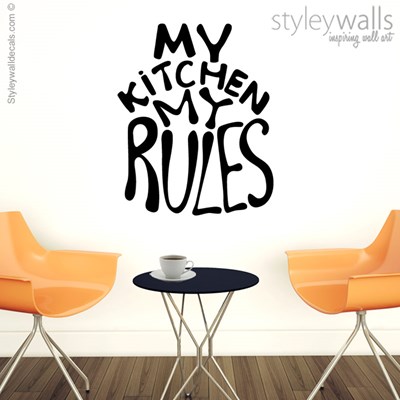 מדבקת קיר למטבח My Rules