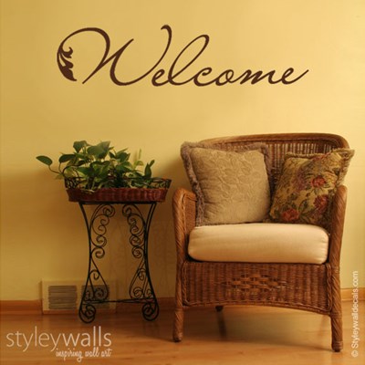 מדבקת קיר כניסת בית Welcome
