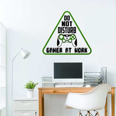 מדבקת קיר גיימר בעבודה Gamer