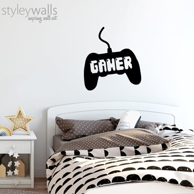 מדבקת קיר לנוער גיימר Gamer