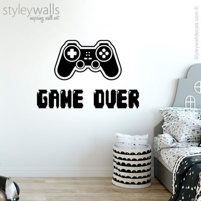 מדבקת קיר סוף המשחק Game Over
