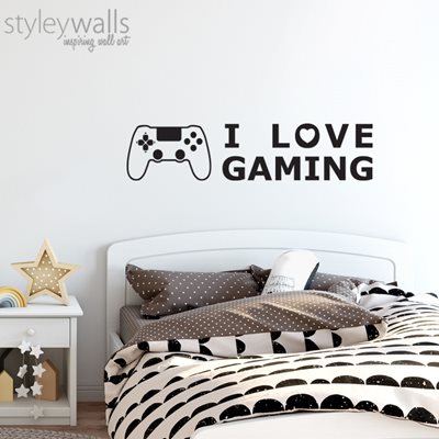 מדבקת קיר אוהב גיימינג I love Gaming
