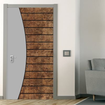 טפט לדלת WOOD 101 אפור בהיר
