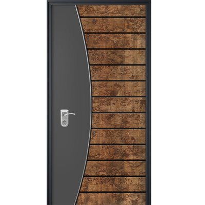 טפט לדלת WOOD 104 אפור כהה