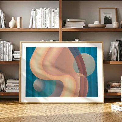 הדפס אמנותי – גלים גאומטריים מאת Stuart Walker