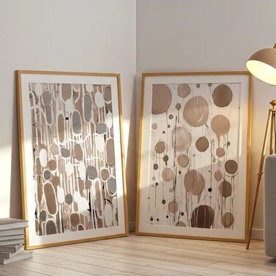 סט תמונות אמנות מופשטת - Geometric Flow