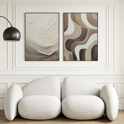 תמונות קיר מודרניות – טקסטורה וגלים