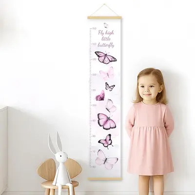 מד גובה פרפרים לחדרי ילדים