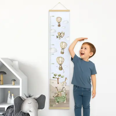 מד גובה לחדרי ילדים - ספארי