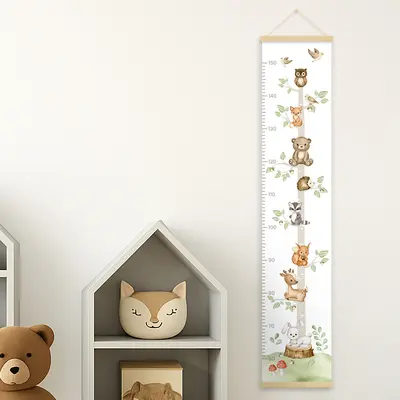 מד גובה לילדים חיות היער– מד גובה מעוצב