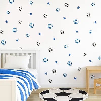 מדבקות קיר כדורגל לילדים לאוהדי כדורגל