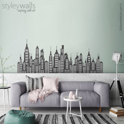 מדבקת קיר סקיילין קו הרקיעה Skyline